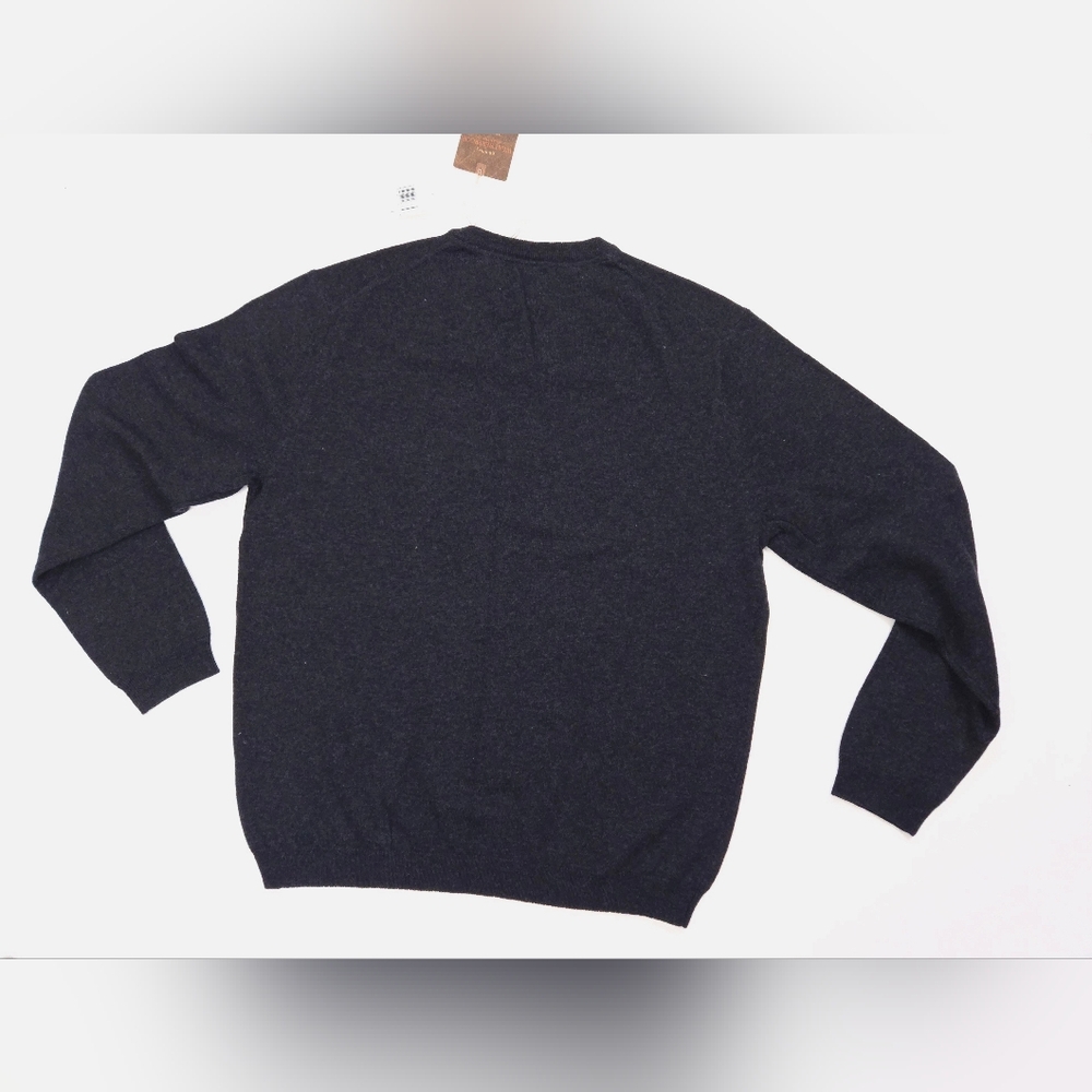 Weatherproof Men's Charcoal Cotton Cashmere V-Neck Pullover Sweater Large NWT - Picture 10 of 11